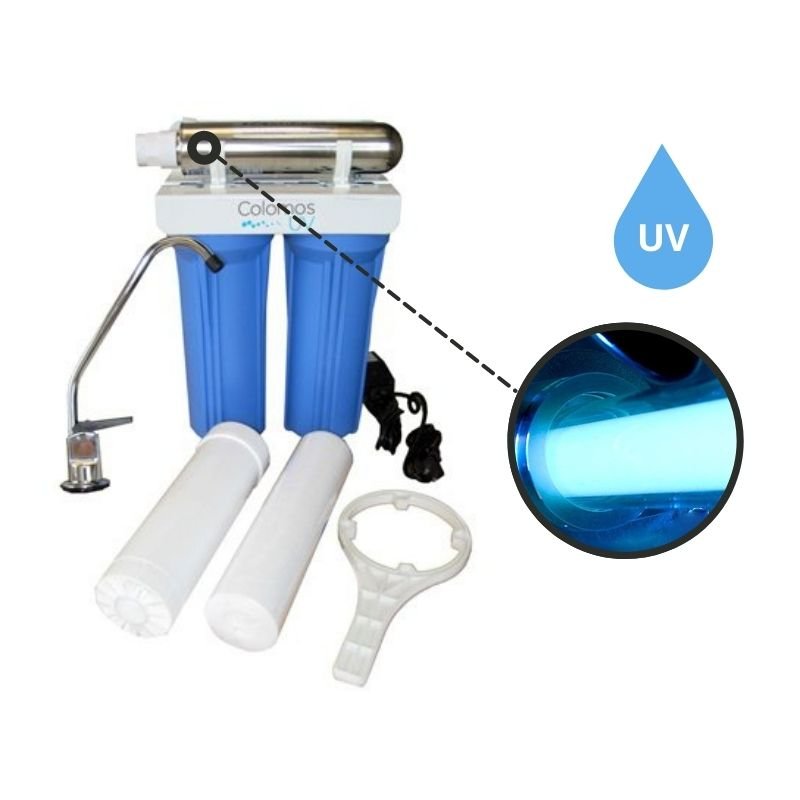 Antorchas Oral peligroso Purificador de agua casero con luz Ultravioleta 1 gpm. - Filtrashop